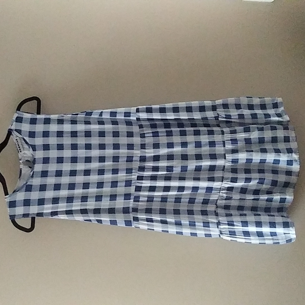 Gingham Sleeveless Summer Dress sz L
